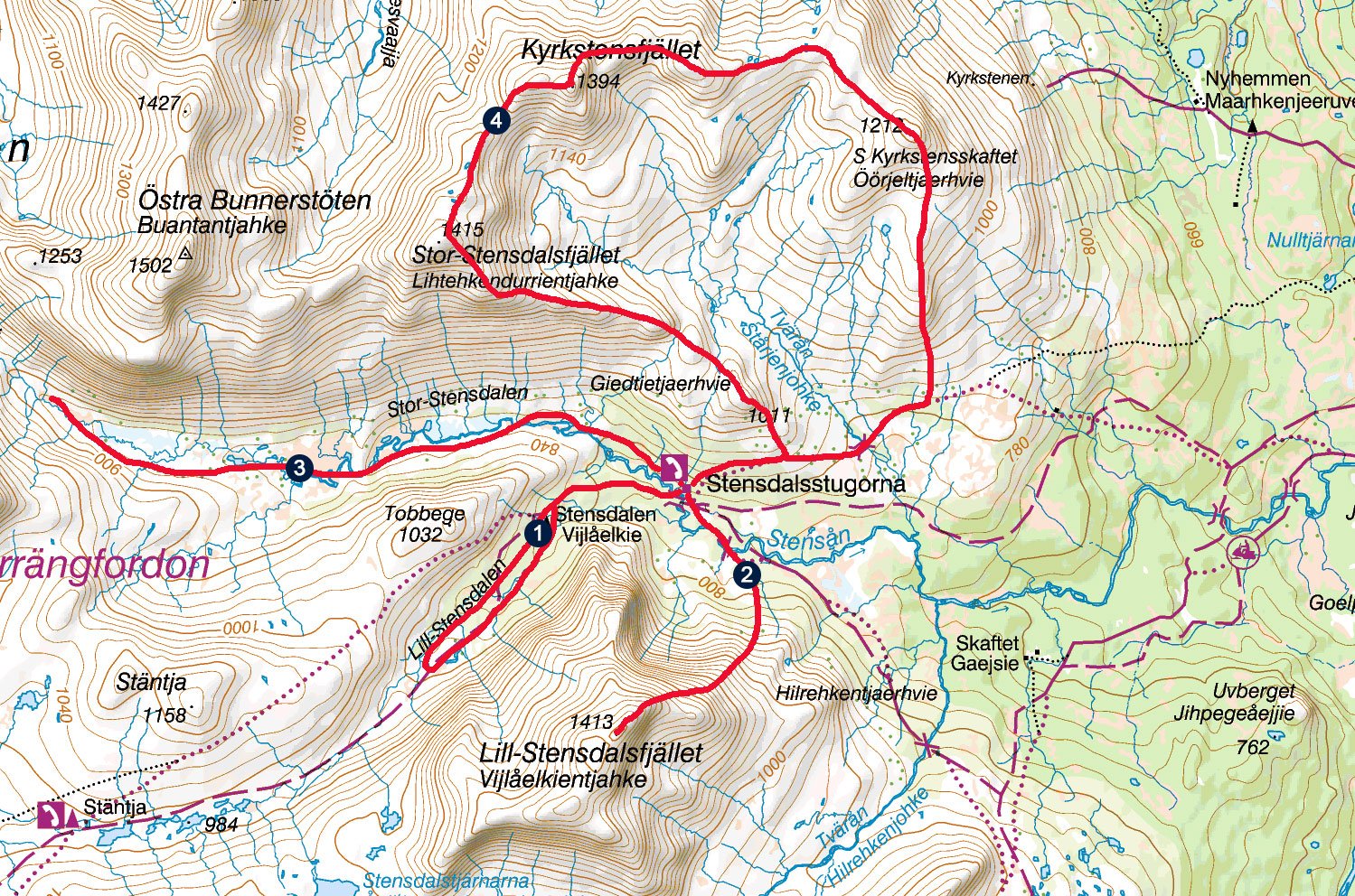 Jämtlandsfjällen Karta | Karta